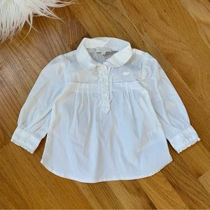 Gucci Baby Infant Girl Ruffle White Blouse